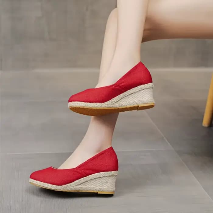 Espadrilles à semelles compensées pour femmes