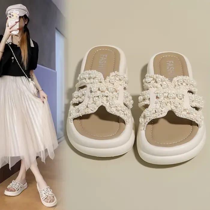 Sandales à talons épais pour femmes, style féerique, décontractées, pour l'été, la plage, à enfiler, semelle en caoutchouc, confortables