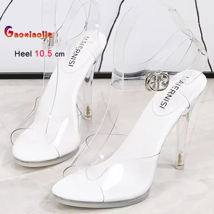 Talons hauts noirs 10.5cm plate-forme 1cm chaussures pour femmes