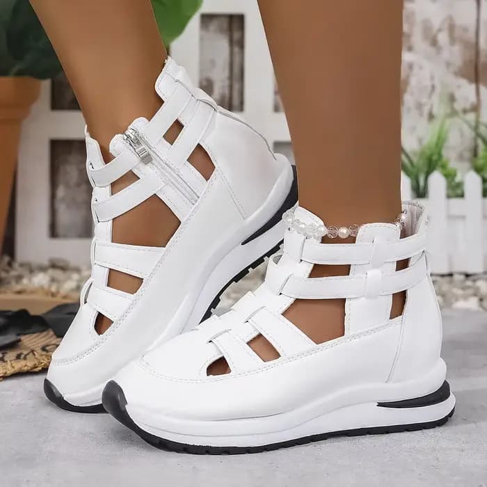 Femmes sandales nouveau bout fermé bureau et carrière été solide chaussures compensées