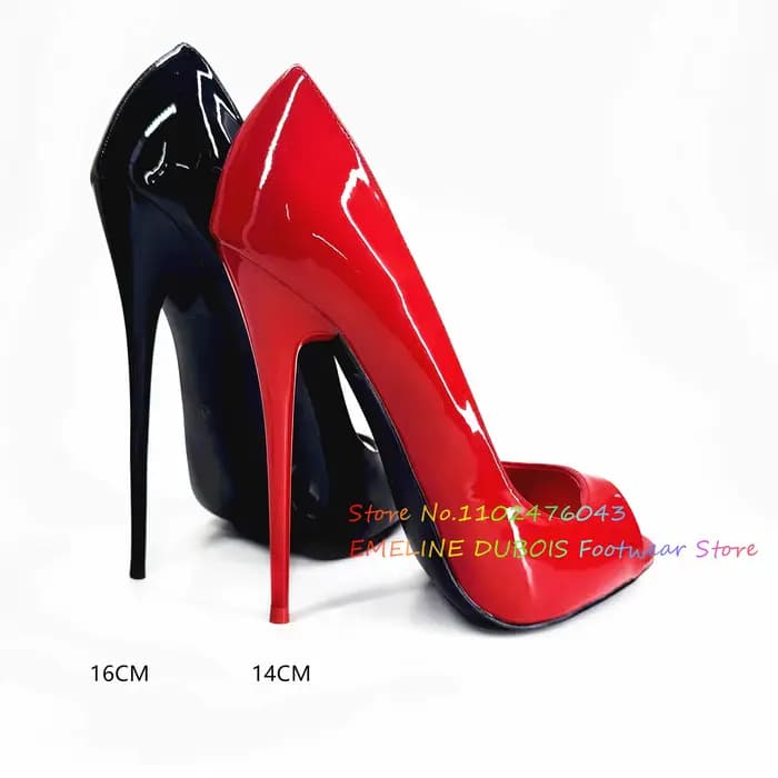Escarpins à talons aiguilles et bout ouvert pour femmes