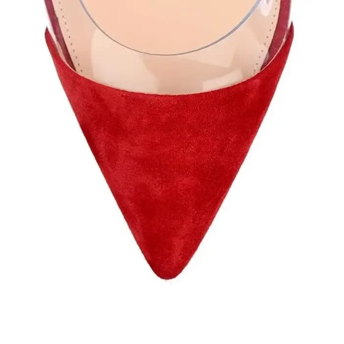 Escarpins Femme Tendance Printemps Automne 2026 Sexy Transparent PVC Talon Aiguille 9cm Bout Pointu Chaussures à Enfiler pour Soirée Mariage