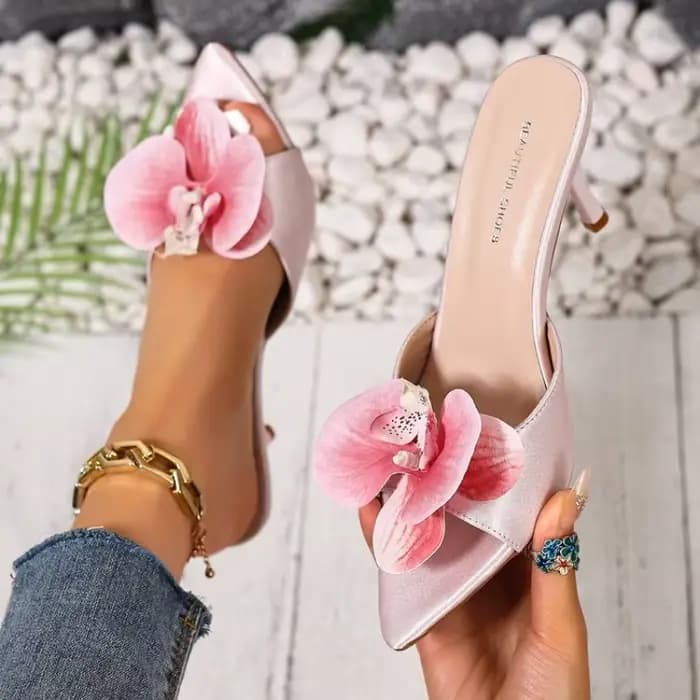 Sandales à talons hauts à bout pointu pour femmes