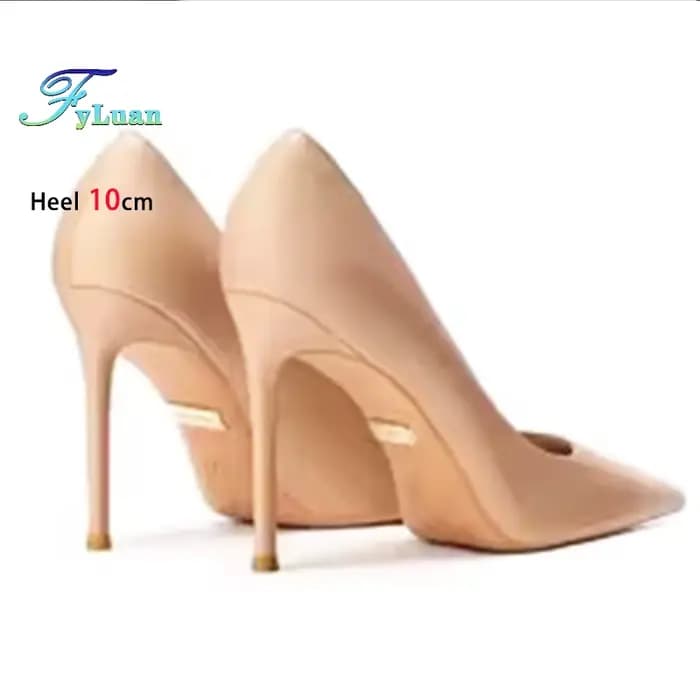 Haute qualité en peau de mouton talons hauts fête bureau mode pointu peu profond femmes chaussures 6 8 10CM Stiletto couleur nue femme pompes