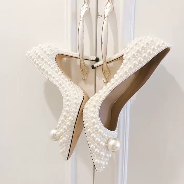 Escarpins de luxe blancs pour femmes