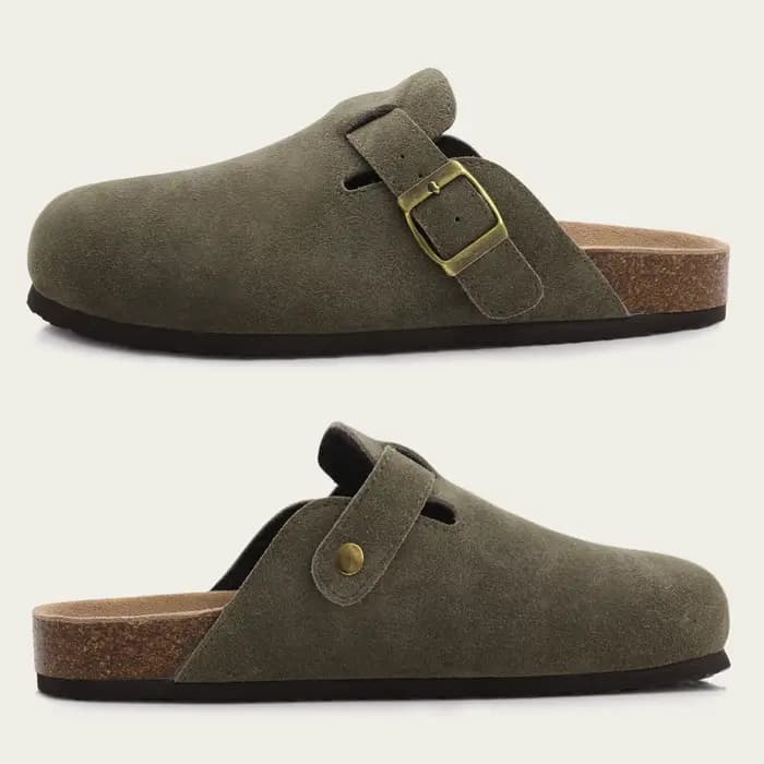 Mules en daim pour femmes