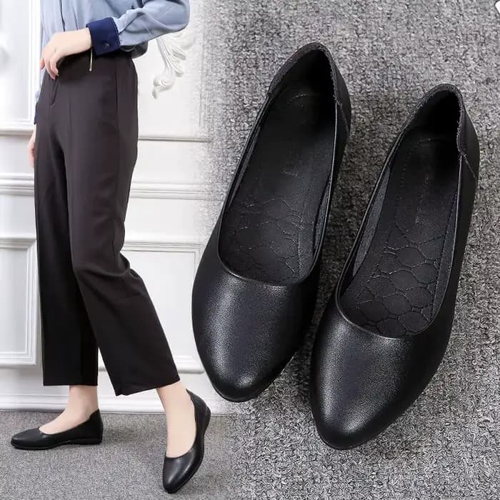 Talon compensé bout pointu bas élégant noir chaussures pour femmes 2025 dames