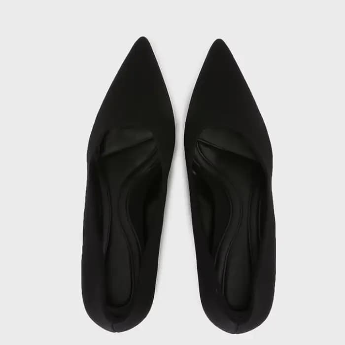 Escarpins de luxe en daim noir à talons épais pour femmes