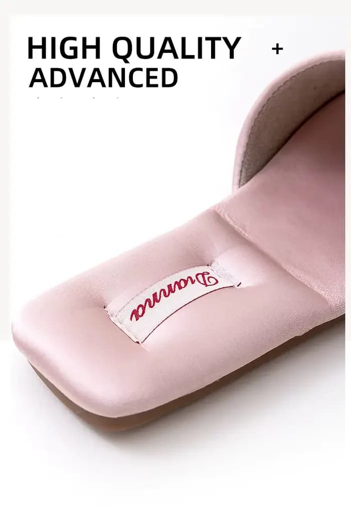 Nouvelles mules de luxe en satin pour femmes