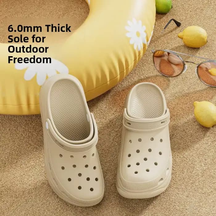 Sandales pour femmes à semelle épaisse style Crocs