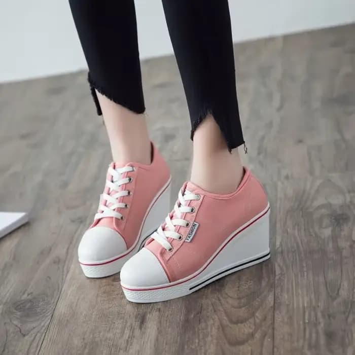 Chaussures femmes nouvelle femme toile compensée vulcaniser