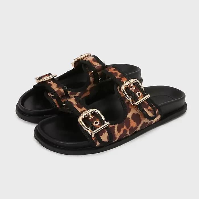 Sandales à imprimé léopard pour femmes
