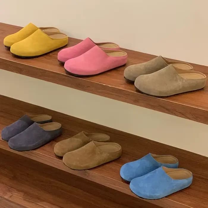 Mules en daim pour femme