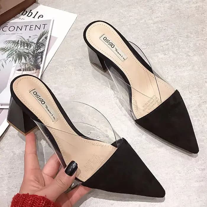 Mules pour femmes chaussures sandales transparentes nouveautés 2025 talons clairs pantoufles élégantes