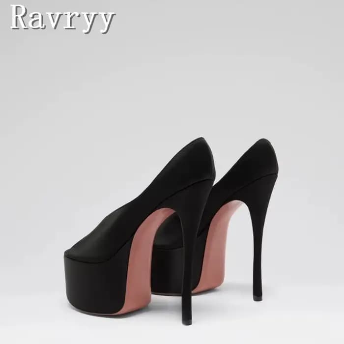 Escarpins à talons hauts et plateforme imperméable pour femmes