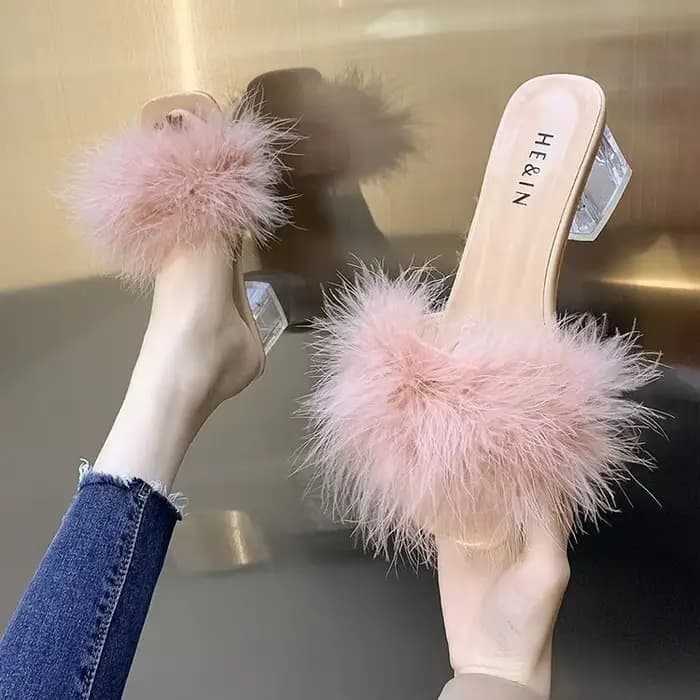 Mules carrées à talons hauts pour femmes