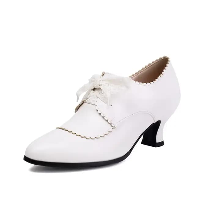Talons hauts femmes 2025 nouvelle mode rétro à lacets
