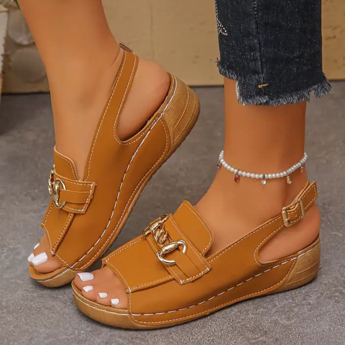 Sandales décontractées à talons compensés pour femme – Chaussures d'été légères
