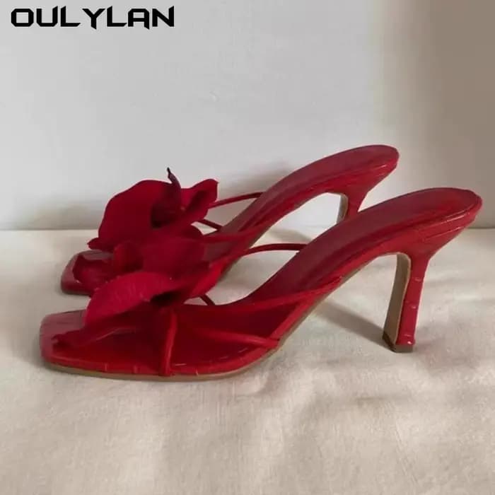 Oulylan talons hauts pantoufles décontracté été chaussures pour femmes de luxe