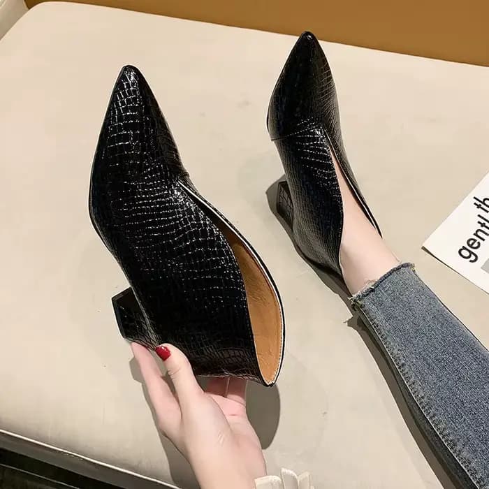 FHC nouvelles bottes nues à talons hauts en forme de V pour femmes, chaussures en cuir PU serpent pour femmes, bout pointu, bottines, noir, bleu, livraison directe