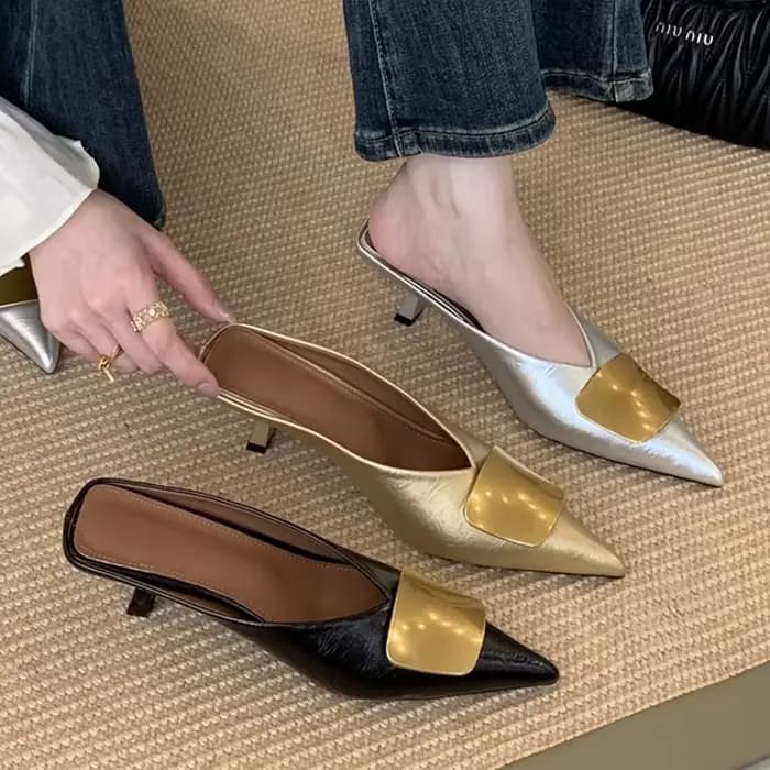 Chaussures de luxe pour femmes talons hauts Mules