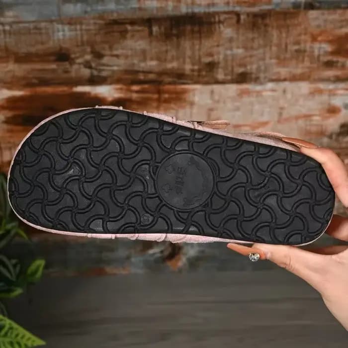 Sandales d'été pour femmes en daim