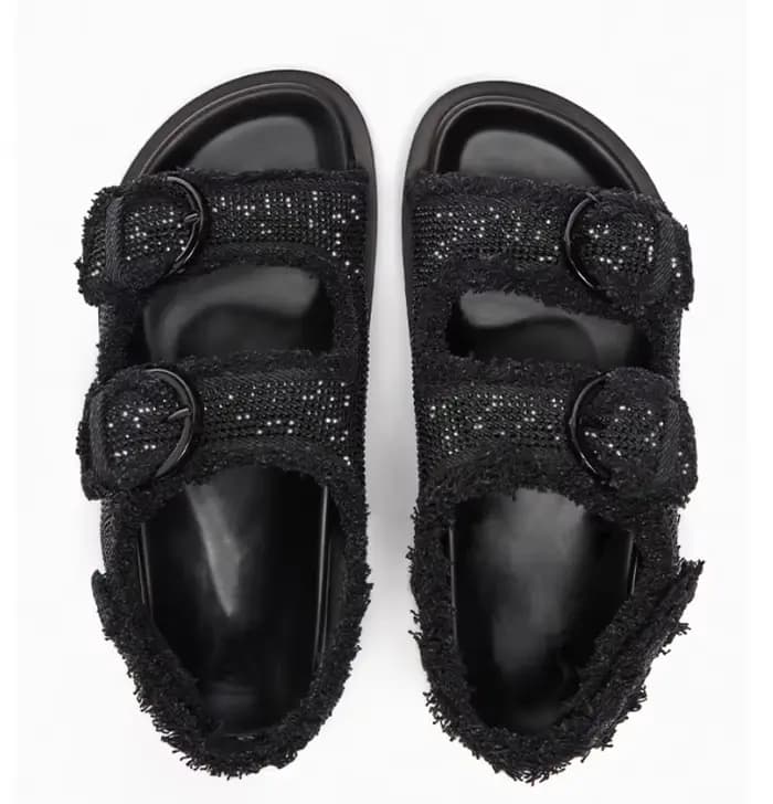 Été 2025 décontracté chaussures plates de plage femmes semelle épaisse plate-forme