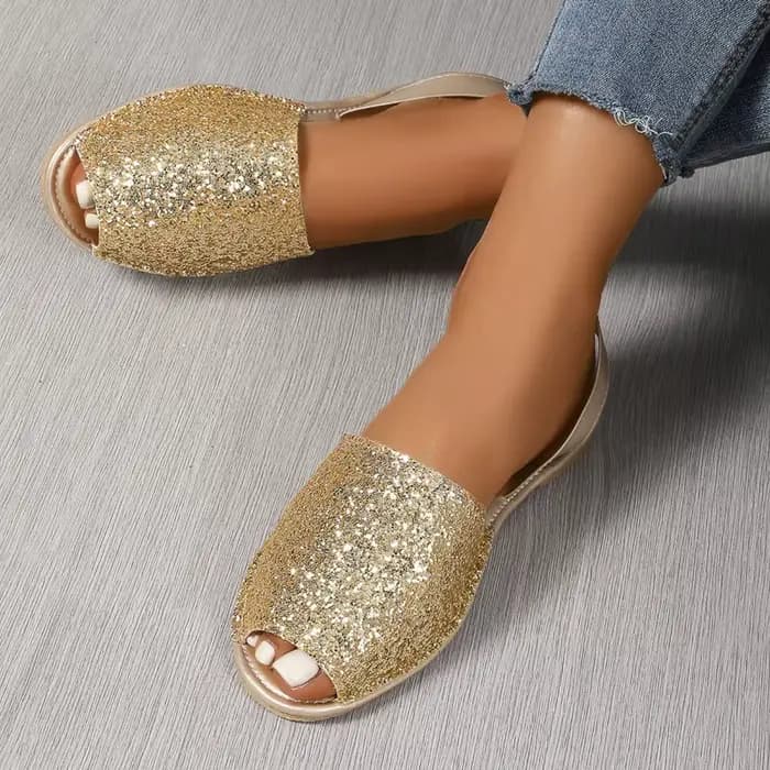Sandales à talons mode femmes chaussures 2025 bout ouvert doux Bling