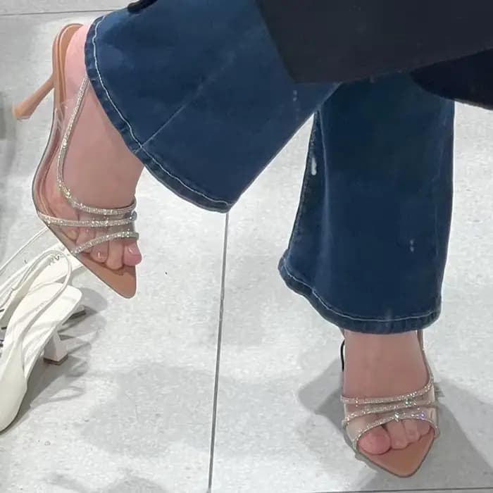 Sandales à talons hauts et fins pour femmes