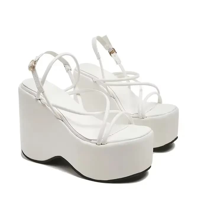 Sandales sexy pour femme, design de marque, style punk, à talons compensés et hauts, confortables pour les loisirs, Sandalias de créateur 2024