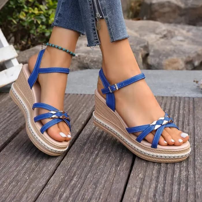 Sandales compensées confortables pour femme
