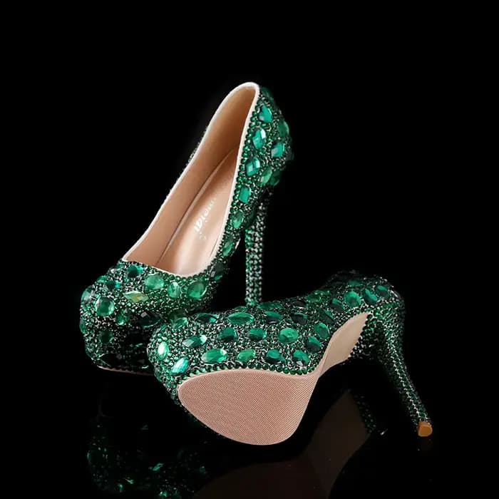 Escarpins Sexy à plateforme en strass pour femmes