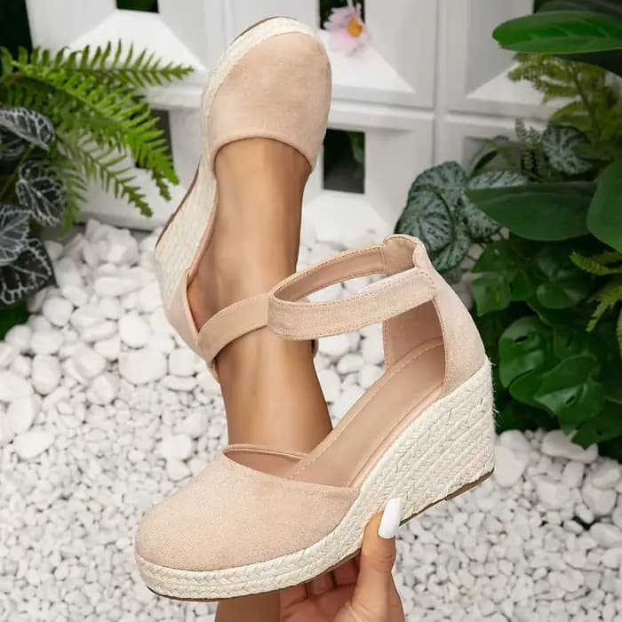 Espadrille tendance d'été à semelles compensées pour femmes