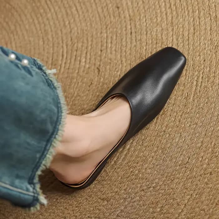 Nouvelles mules d'été 2026 pour femmes en cuir véritable