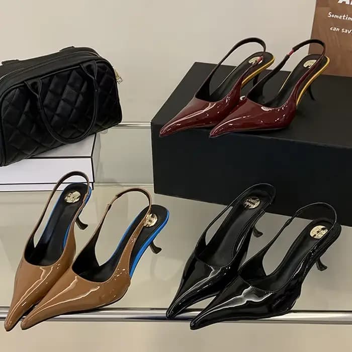 Escarpins sexy Eilyken en cuir verni à bout pointu pour femme – Chaussures élégantes et tendance pour banquets