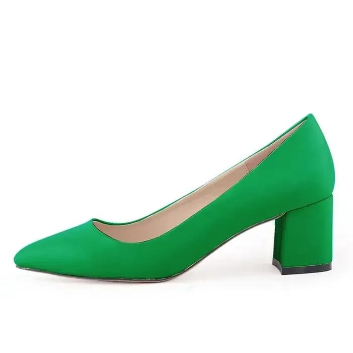 Femmes pompes nouveau Style nu décontracté 5 cm bout pointu bas épais talons hauts dames bureau travail noir Socialite fête chaussures de mariage