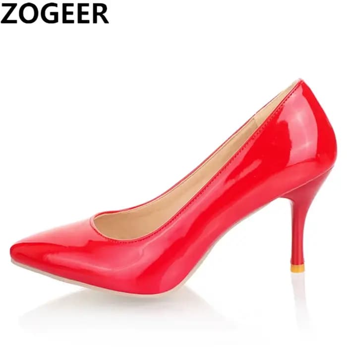 Escarpins élégants chaussures femme 2025 printemps talons hauts rouge rose blanc nu femmes