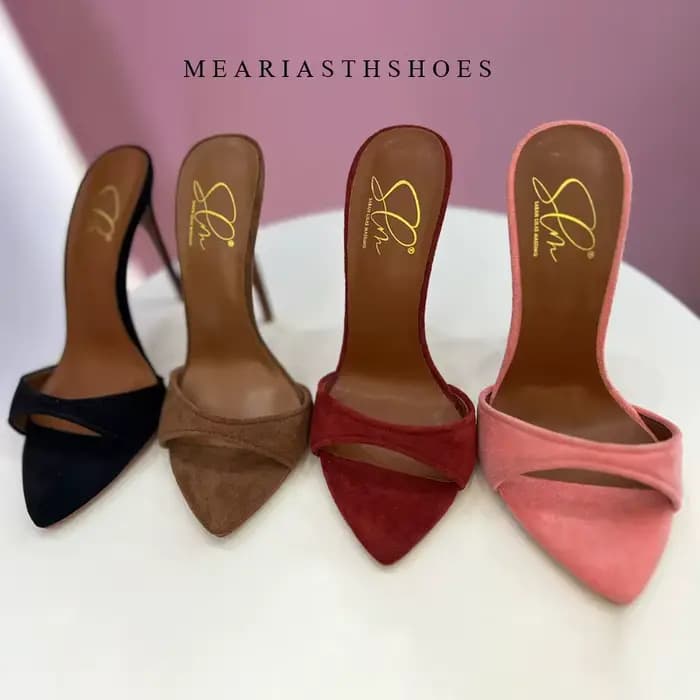 2026 Escarpins couleur nude pour femmes, talons fins de 10 cm et 12 cm, à bout pointu et ouvert, style mules et sandales, chaussures de soirée