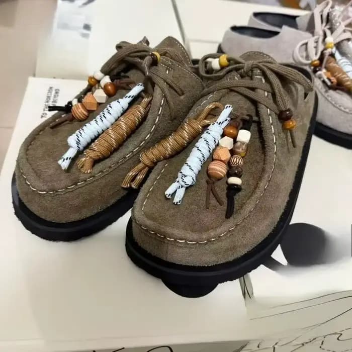 Sabots et mules en cuir suédé de vache pour femmes et hommes