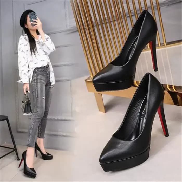 Escarpins Sexy à bout pointu et talons hauts de 12Cm pour femmes