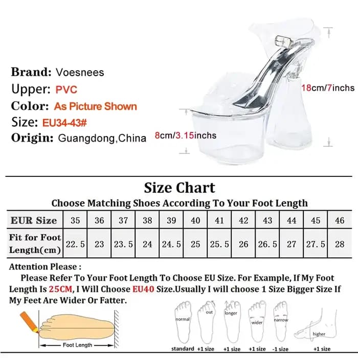 Chaussures transparentes pour femmes