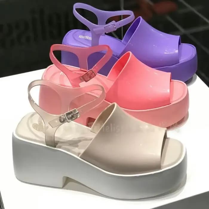 Fashiona Molly sandales avec semelle épaisse hauteur augmentée chaussures de gelée femmes plate-forme