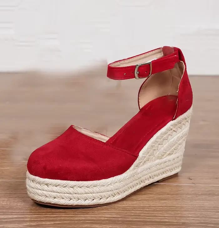 LIHUAMAO espadrilles sandales à talons compensés chaussures pour femmes