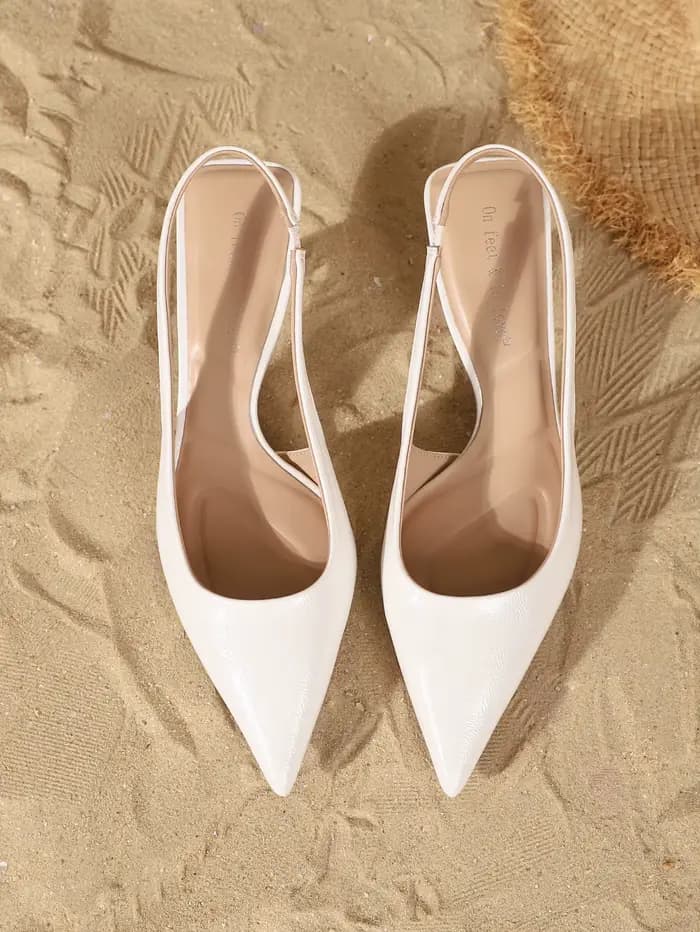 Chaussures élégantes à bout pointu et à bride arrière pour femmes