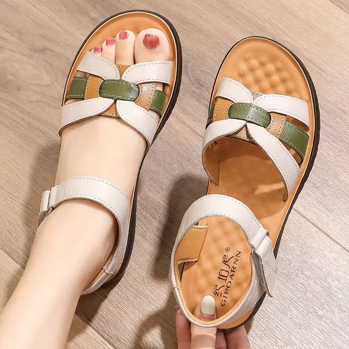 2025 été en cuir femmes sandales chaussures femme décontracté doux