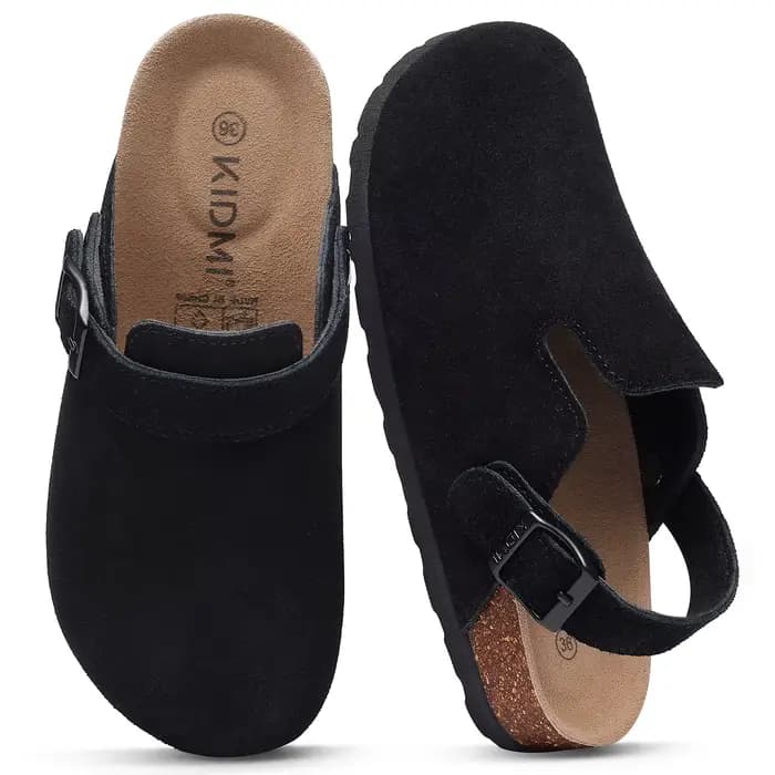 Litfun – sabots pour femmes, nouvelle mode, avec sangle réglable, Mules en cuir avec Support d'arc, chaussures d'extérieur unisexes pour pommes de terre