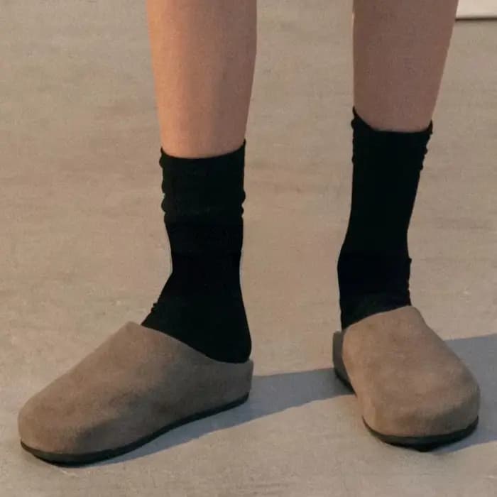 Mules en daim pour femme