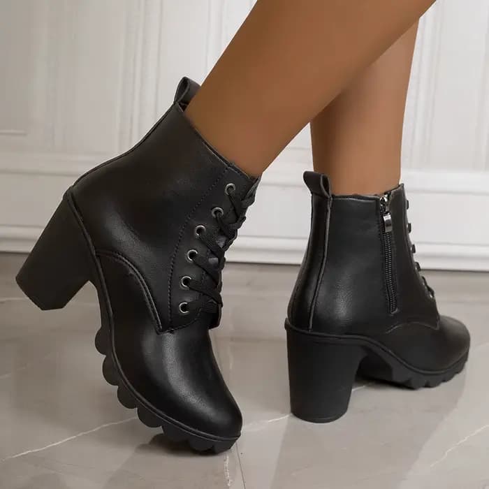 Bottines Chelsea à talons hauts et fermeture éclair latérale pour femme