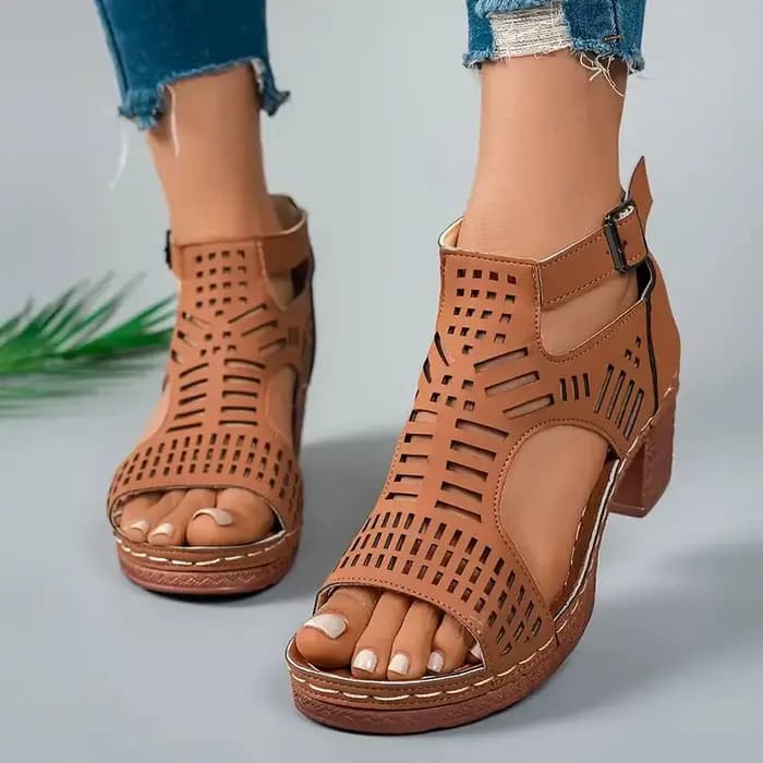 Sandales à talons hauts pour femmes, nouvelles sandales rétro de style gladiateur, chaussures décontractées pour femmes, mode romaine, sandales élégantes pour femmes, sandales à plateforme pour femmes