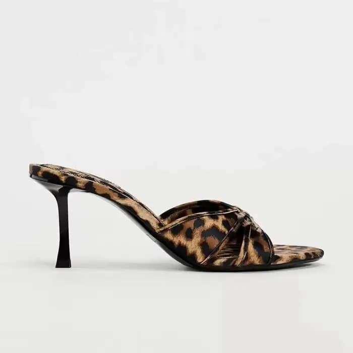 Sandales à talons hauts léopard pour femmes